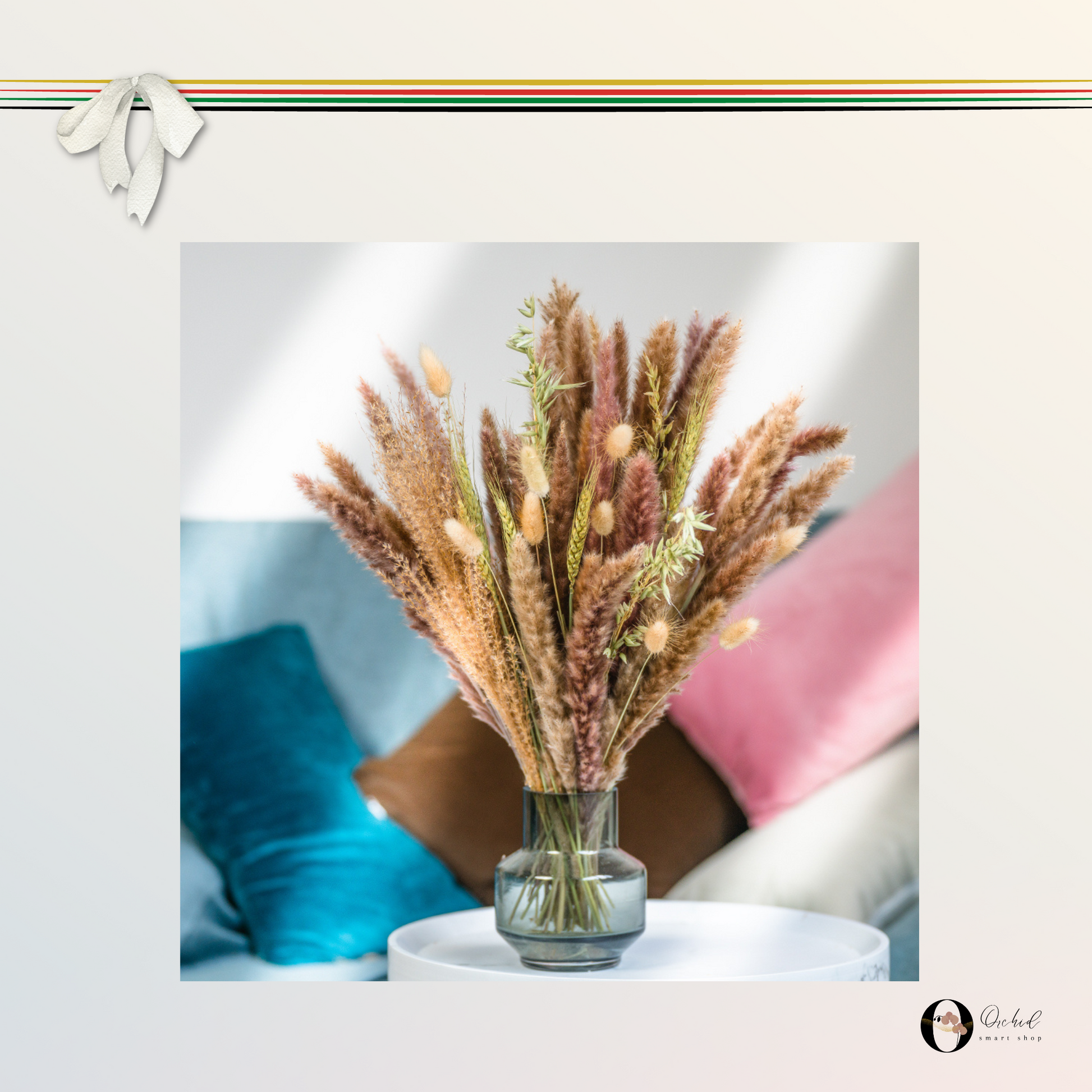 "In Paradise" Collection. 45cm Natural Dried Flowers Reed, Real Flower Bouquet Pampas Grass for wedding decoration. Luxury, Beautiful, Everlasting, Intimate Generosity & More. - Orchid Smart Shop